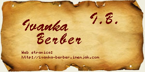Ivanka Berber vizit kartica